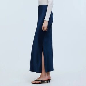 Madewell satin maxi skirt